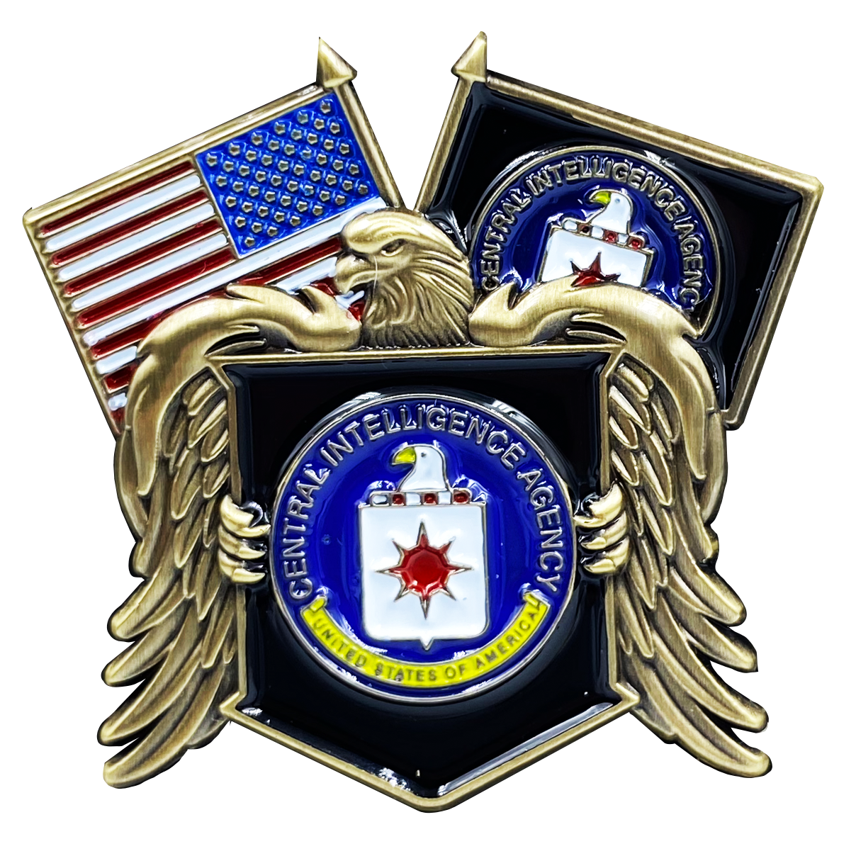 Bl18 006 Cia Central Intelligence Agency Lapel Pin With 3d Eagle