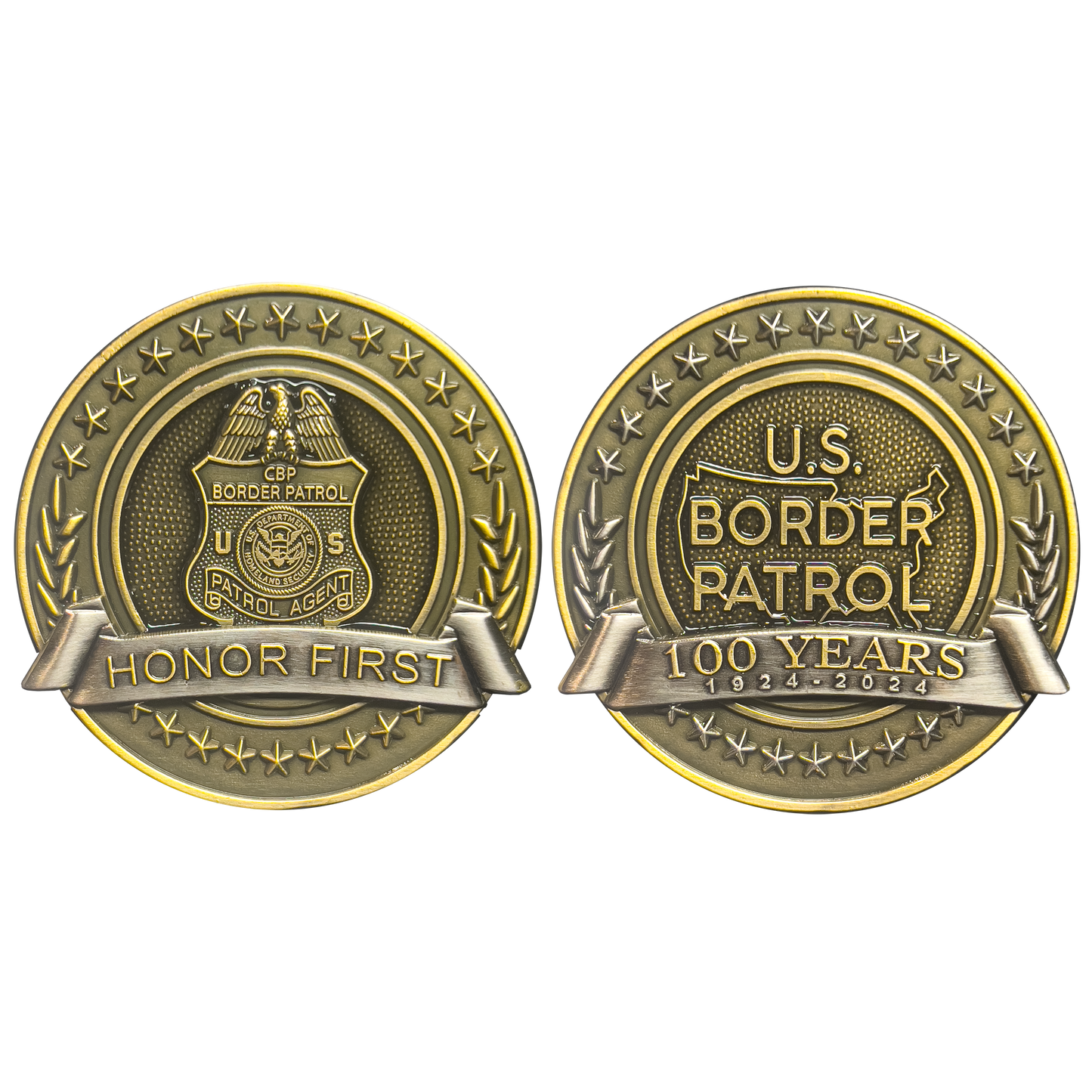 H-009 Border Patrol Agent 100th Anniversary Centennial Honor First CBP USBP Challenge Coin