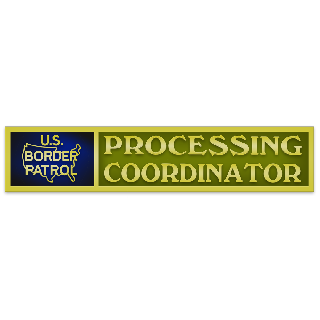 PBX-013-H Border Patrol Processing Coordinator Citation Commendation Bar Pin