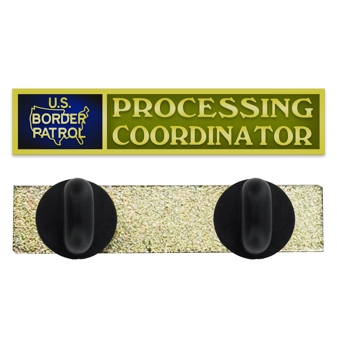 PBX-013-H Border Patrol Processing Coordinator Citation Commendation Bar Pin