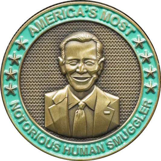 BL9-016 Border Patrol Challenge Coin America's Most Notorious People Smuggler