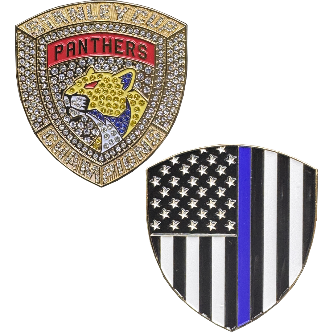 I-009 Hockey Cup FDLE Miami-Dade Miami FHP Sunrise Fort Lauderdale Florida Police Challenge Coin