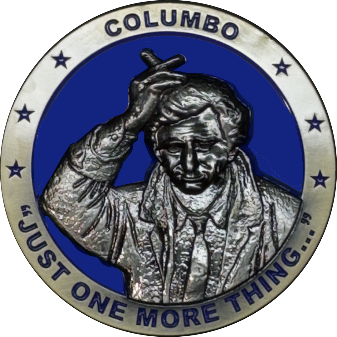 BL7-005 LAPD Columbo Challenge Coin Los Angeles Police Department Homicide Lieutenant