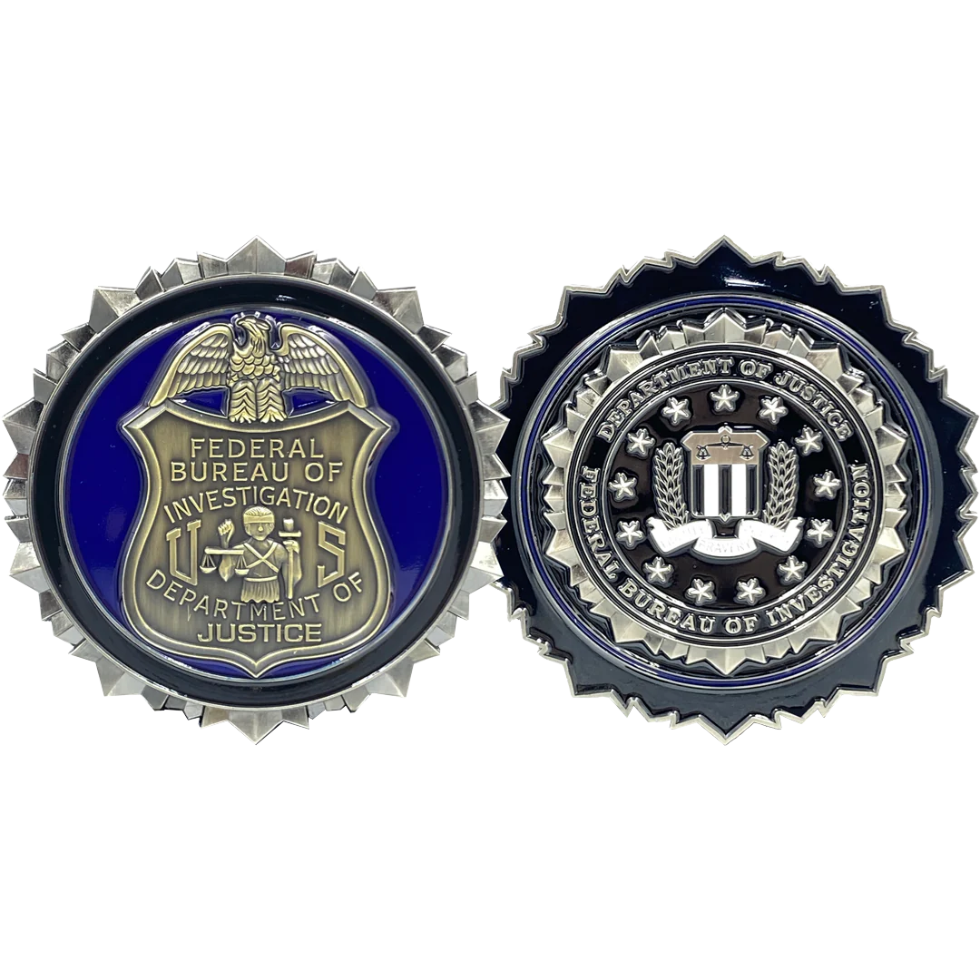 EL9-005 FBI Challenge Coin Special Agent Intel Analyst Federal Thin Blue Line