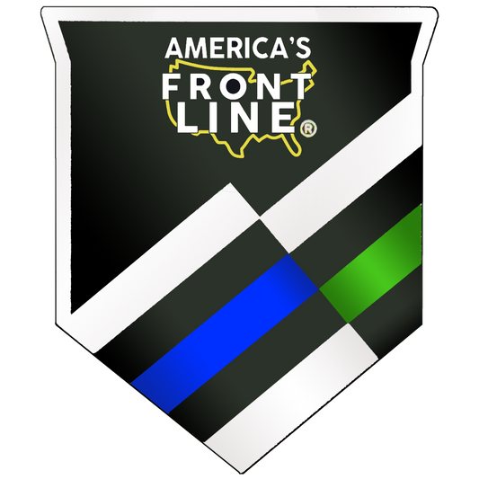 BL2-005B America's Front Line Lapel Pin Support Police Military Veteran Border Patrol First Responders