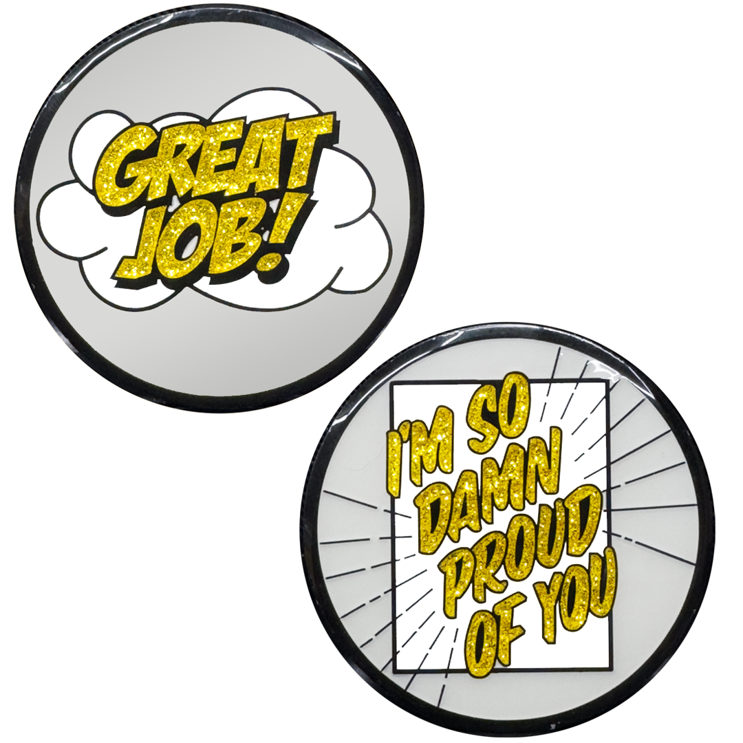 GG-020 Great Job I'm so damn proud of you collectible challenge coin accomplishment gift