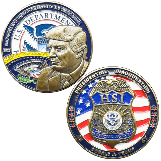 EL16-5 Trump Vance Presidential Inauguration 47 Challenge Coin HSI Special Agent MAGA