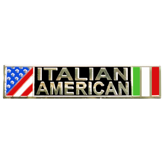 PBX-013-F Italian American Flags Citation Commendation Bar Pin