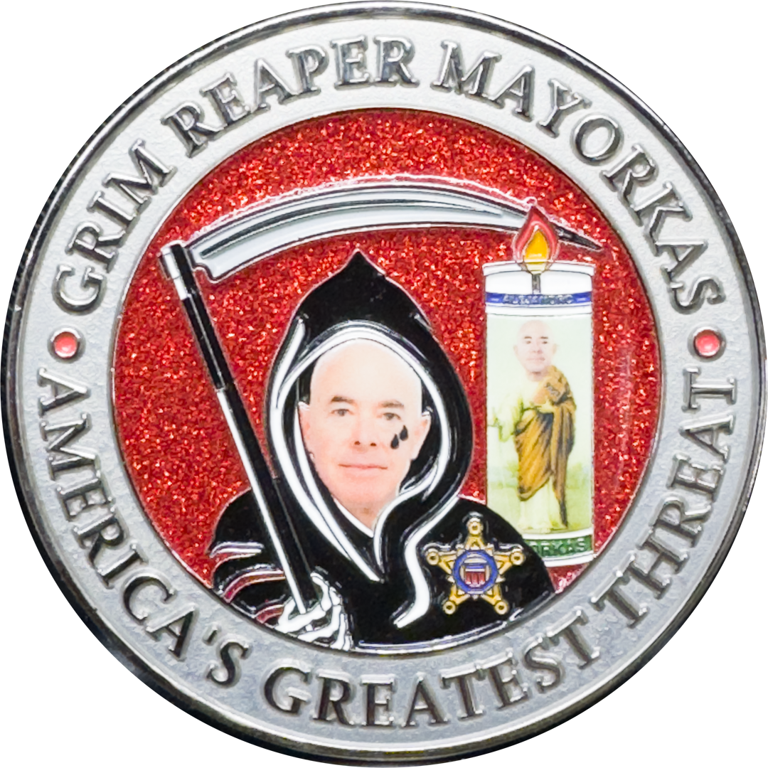 GL16-007 Homeland Secretary Mayorkas Grim Reaper Mayorkas Challenge Coin CBP HSI Secret Service ICE