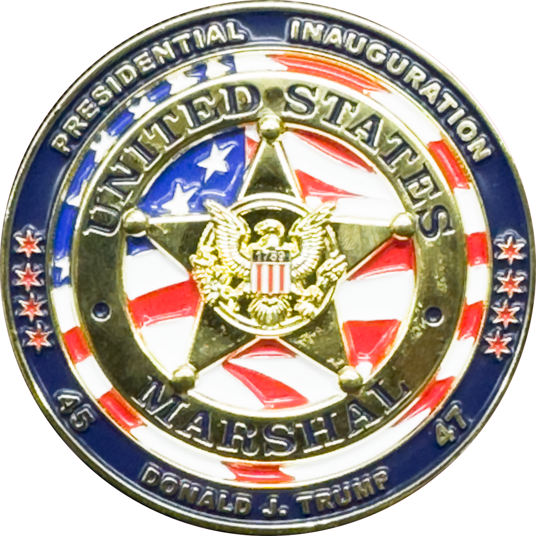 EL15-7 Trump Vance US Marshal Service USMS Presidential Inauguration 47 Challenge Coin