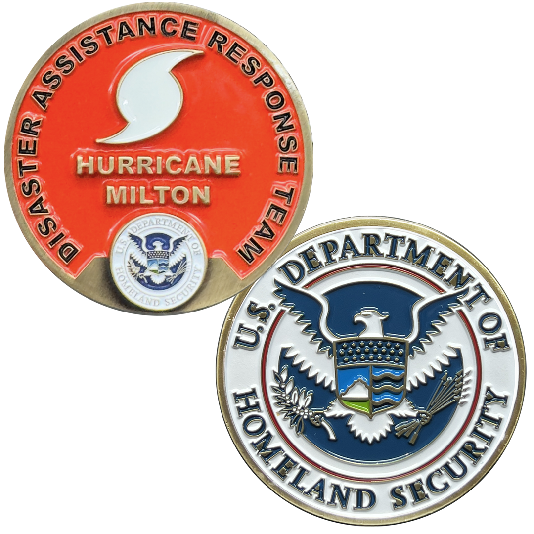 LL-010 Hurricane Milton DART Disaster Assistance Response Team CBP FEMA Challenge Coin ICS