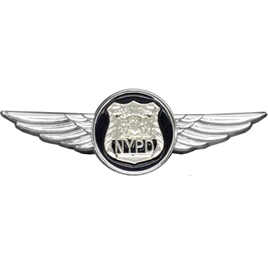 Full size NYPD Pilot Aviation Operations Crew Wings pin drone helicopter airplane aircraft