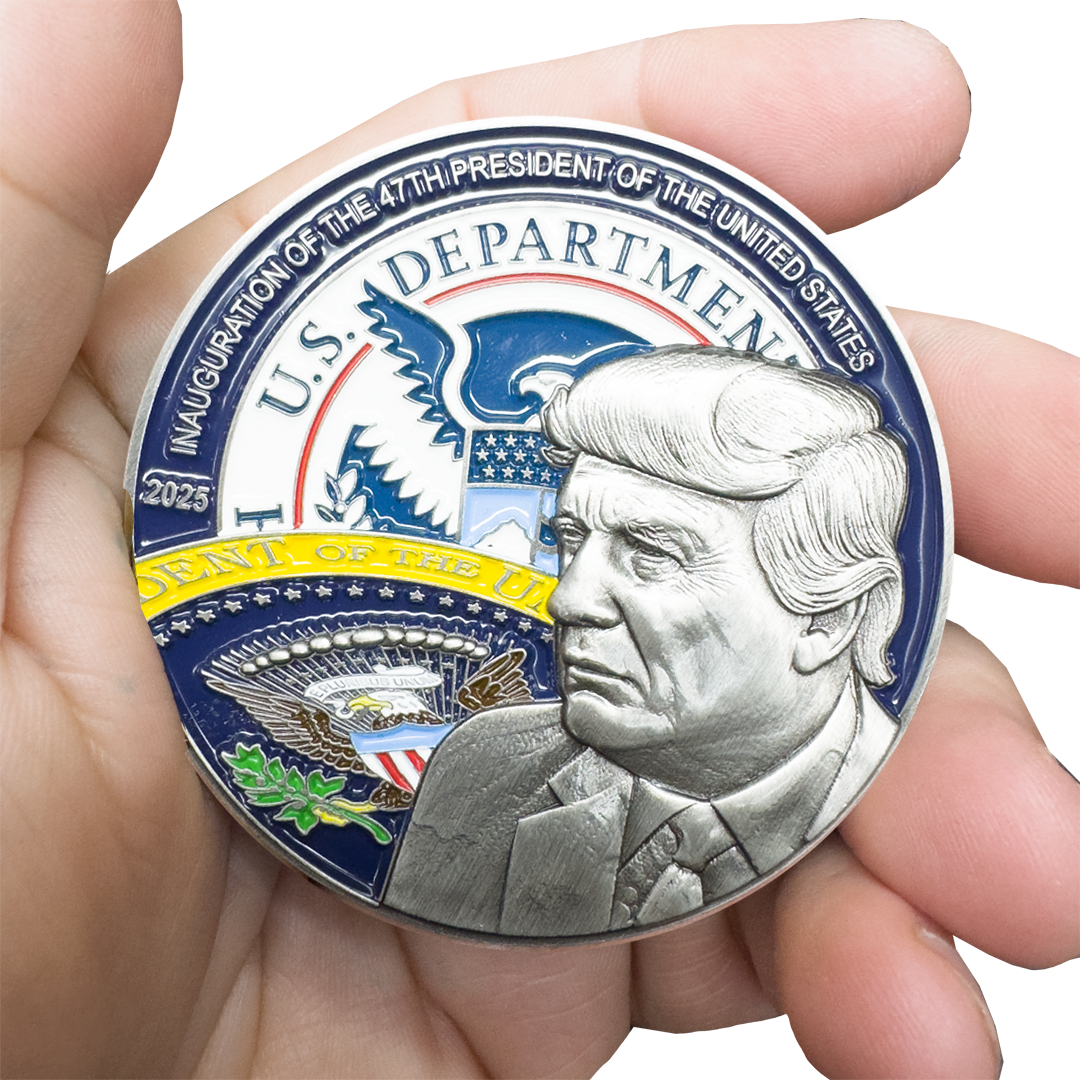 EL16-006 Trump Vance Presidential Inauguration New York City Police 47 Challenge Coin for NYPD MAGA