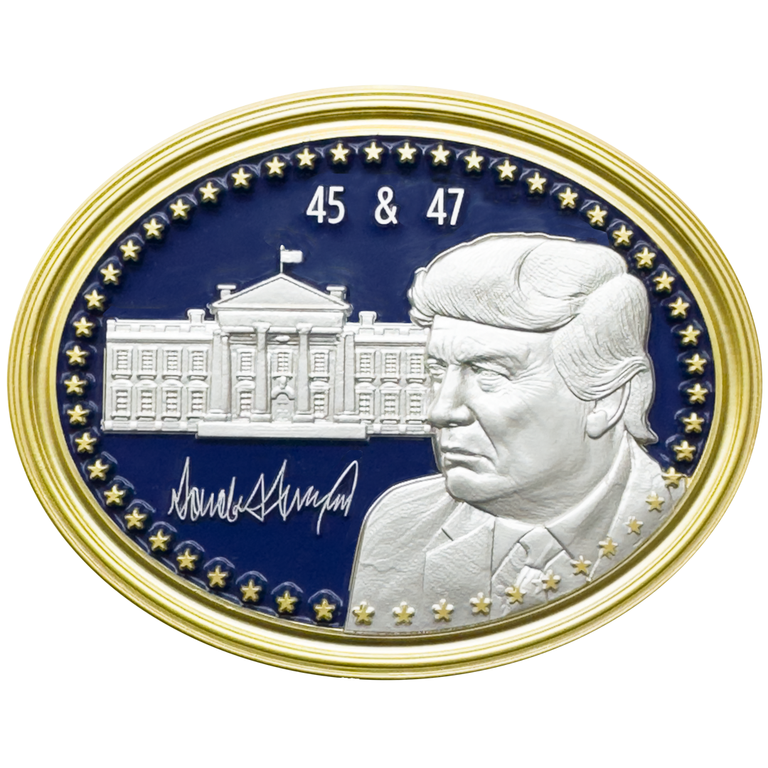 EL15-5 President Trump 47 Challenge Coin MAGA Resilience Personified