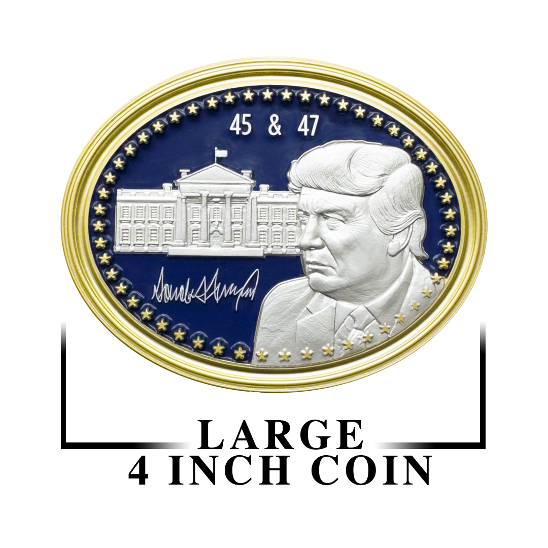 EL15-5 President Trump 47 Challenge Coin MAGA Resilience Personified