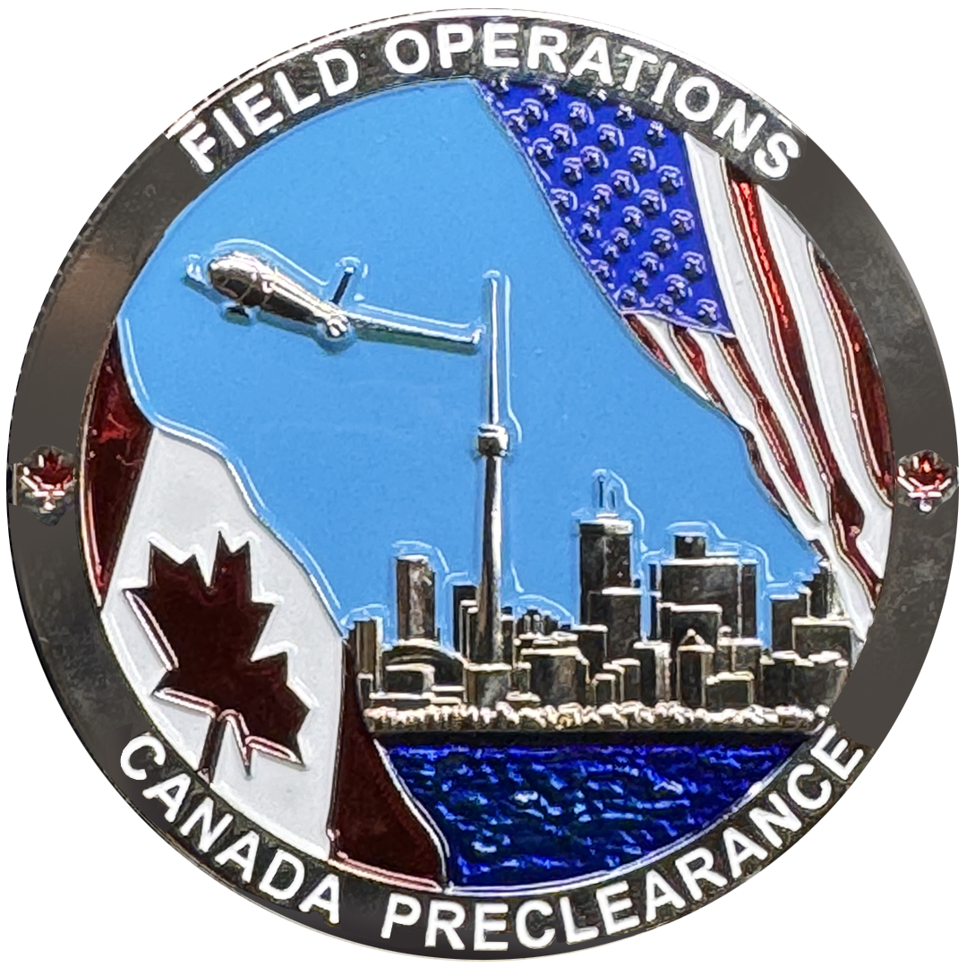 DL8-06 CBP OFO Field Operations Canada Preclearance Field Ops Challenge Coin CBPO Officer