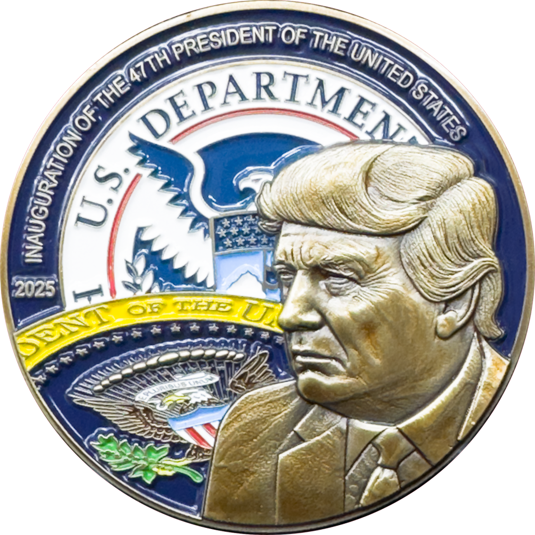 EL9-10B Trump Vance Presidential Inauguration 47 Challenge Coin Fort Lauderdale Police MAGA