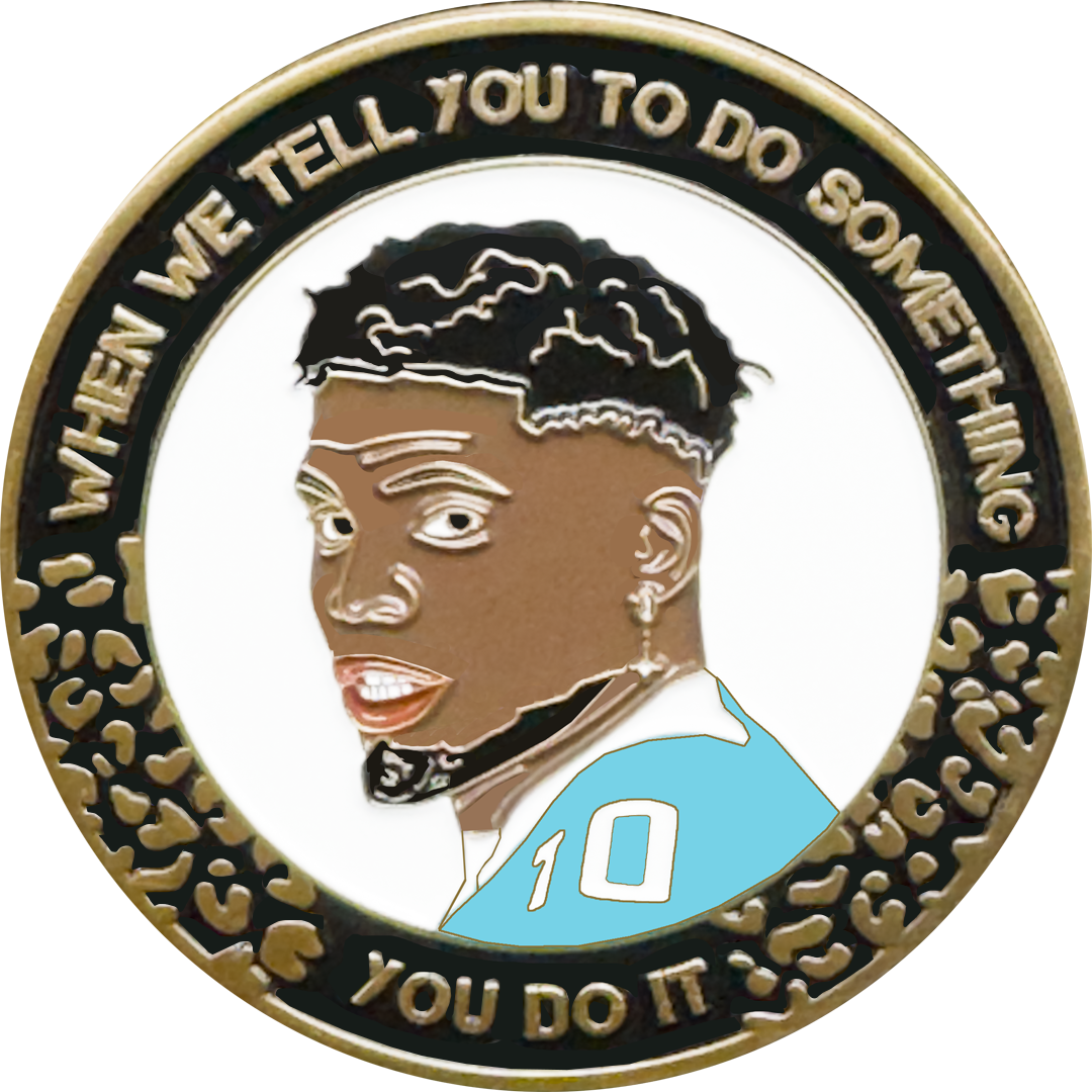 EL13-10 Miami Dade Police Challenge Coin for Dolphins fans fun for Tyreek Hill fans parody