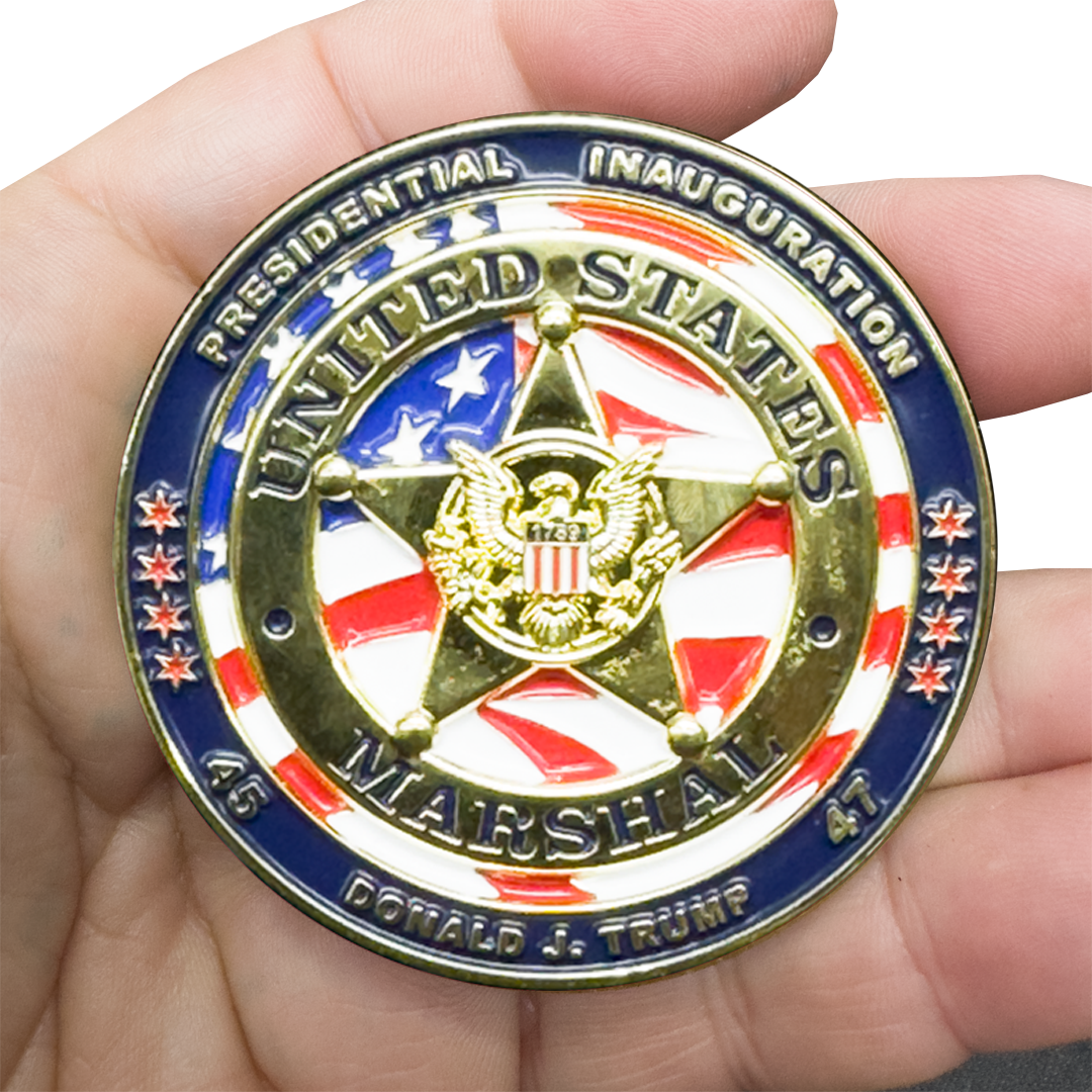 EL15-7 Trump Vance US Marshal Service USMS Presidential Inauguration 47 Challenge Coin