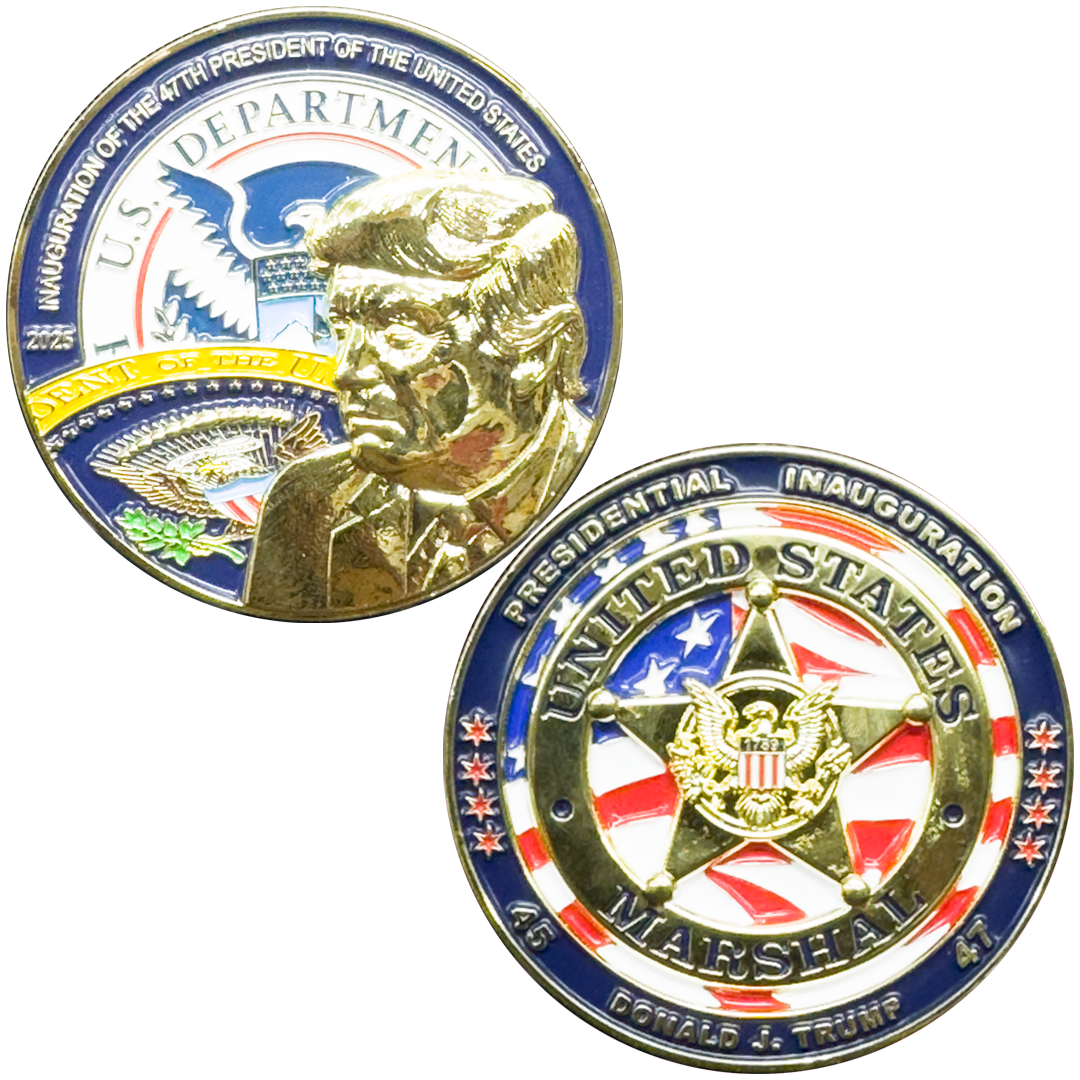 EL15-7 Trump Vance US Marshal Service USMS Presidential Inauguration 47 Challenge Coin