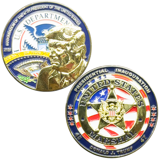 EL15-7 Trump Vance US Marshal Service USMS Presidential Inauguration 47 Challenge Coin