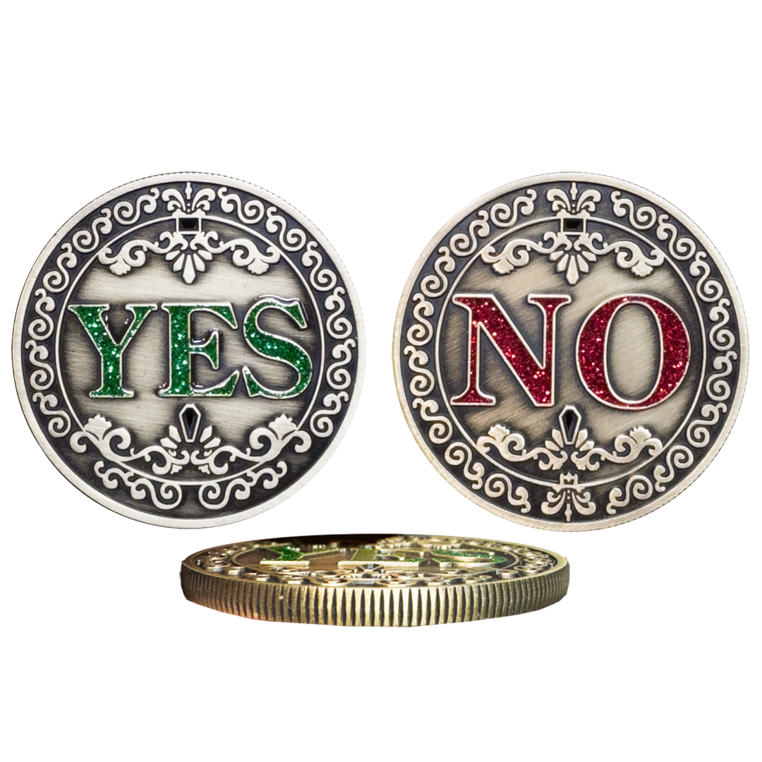 DD-011 Flip a coin YES or NO decisions made easy with the Decision maker Challenge Coin