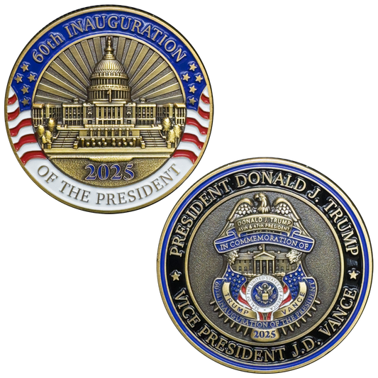 EL16-4 Trump Vance Presidential Inauguration 47 Challenge Coin MAGA