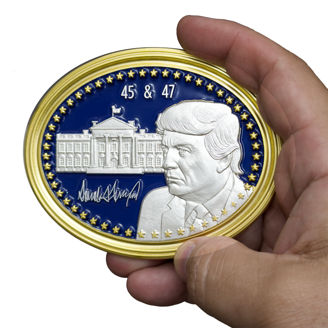 EL15-5 President Trump 47 Challenge Coin MAGA Resilience Personified