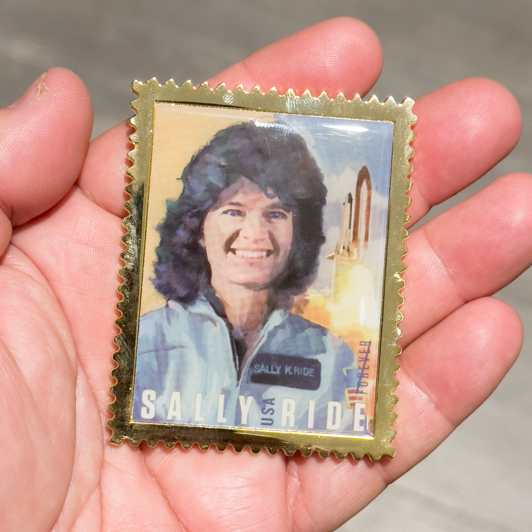 CL2-18 Sally Ride NASA Challenger First American Woman in Space stamp style Challenge Coin