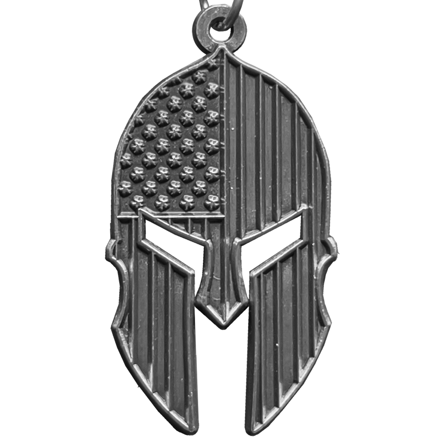 GHKB-1H Gladiator Patriot American Flag Spartan Helmet Keychain Military Veteran Antique Nickel