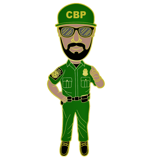 H-020 CBP Border Patrol Agent BPA Bobblehead Pin Honor First Thin Green Line