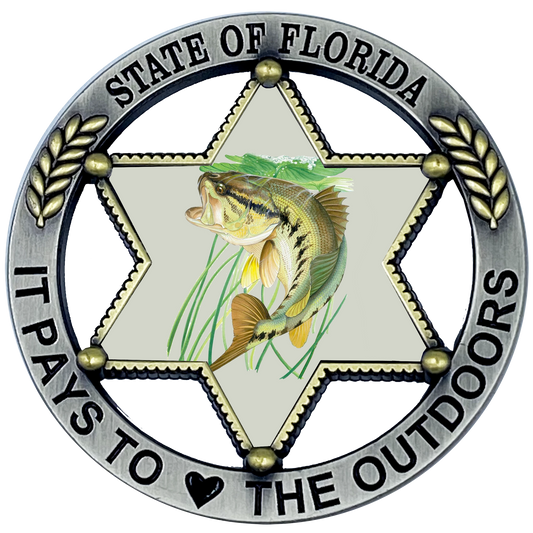 BL5-002 Florida FWC Fish and Wildlife Conservation Commission Officer Agent FWL Largemouth Bass Challenge Coin