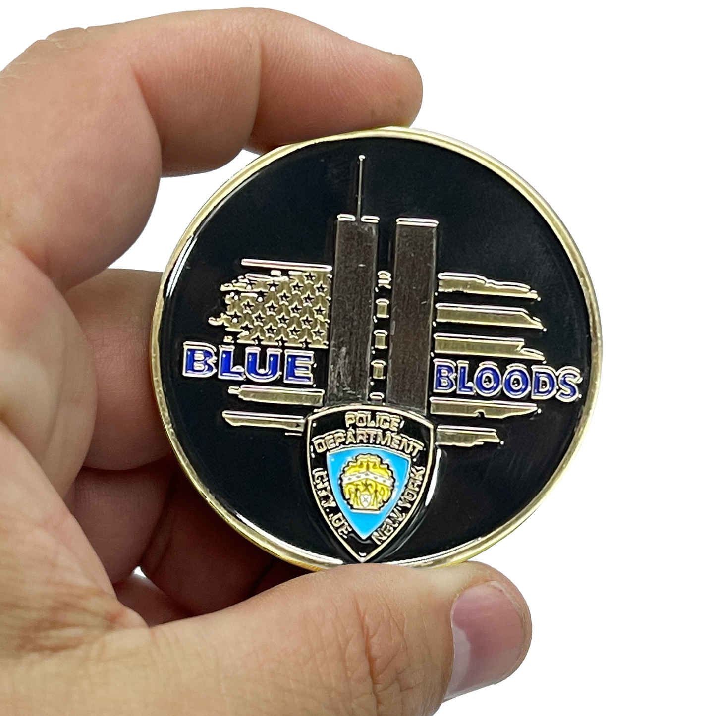 BL11-004 Blue Bloods 9/11 NEVER AGAIN September 11th 20th Anniversary NYPD Challenge Coin New York City Police