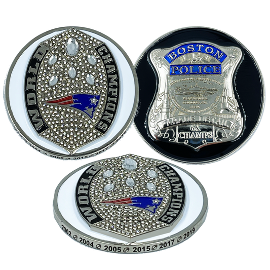 BL12-008 Boston Police Parade Detail Championship Challenge Coin