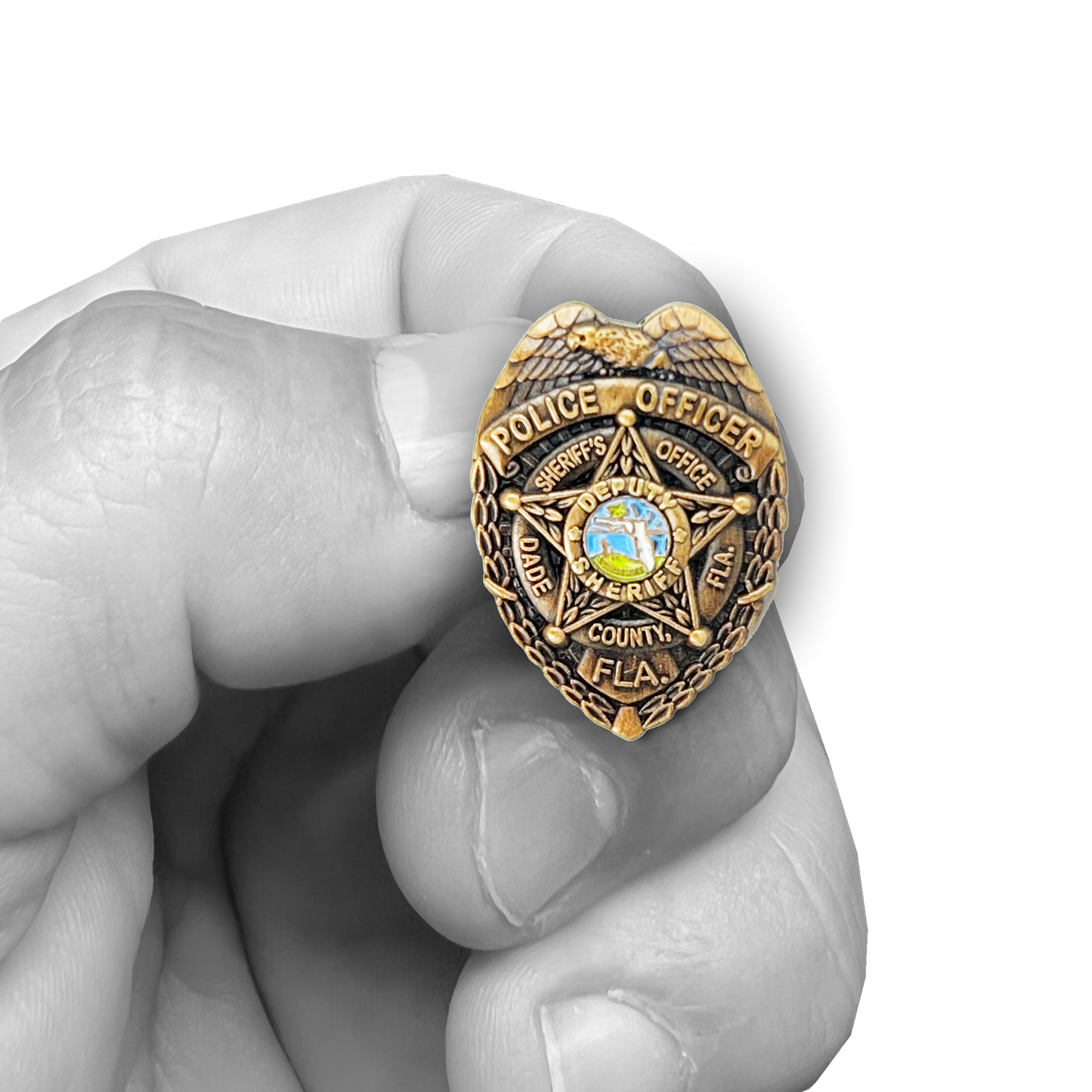 PBX-002-G Miami Dade Florida Police Department Deputy Sheriff Label Pin 1 inch