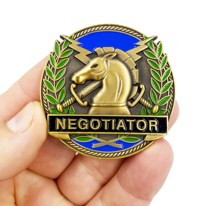 GL14-001 NYPD DETECTIVE New York City Police Negotiator Challenge Coin THIN BLUE LINE