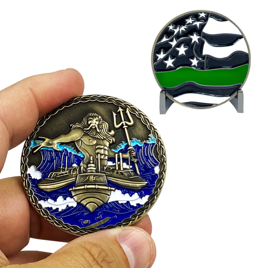 GG-022 King Neptune Marine Patrol Thin Green Line Police Deputy Sheriff CBP Border Patrol