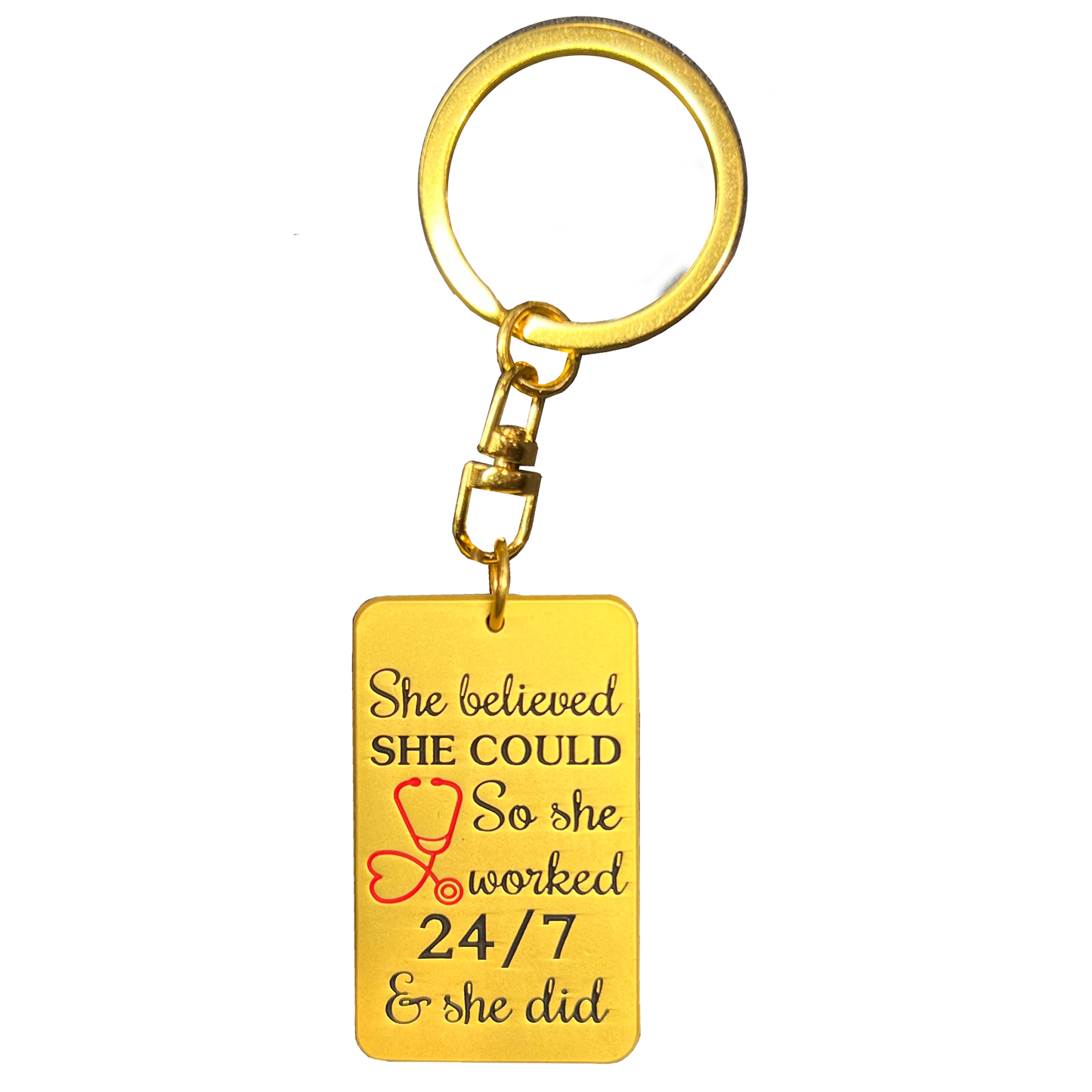 GL14-005 Registered Nurse RN She Believed She Could So She Did Keychain