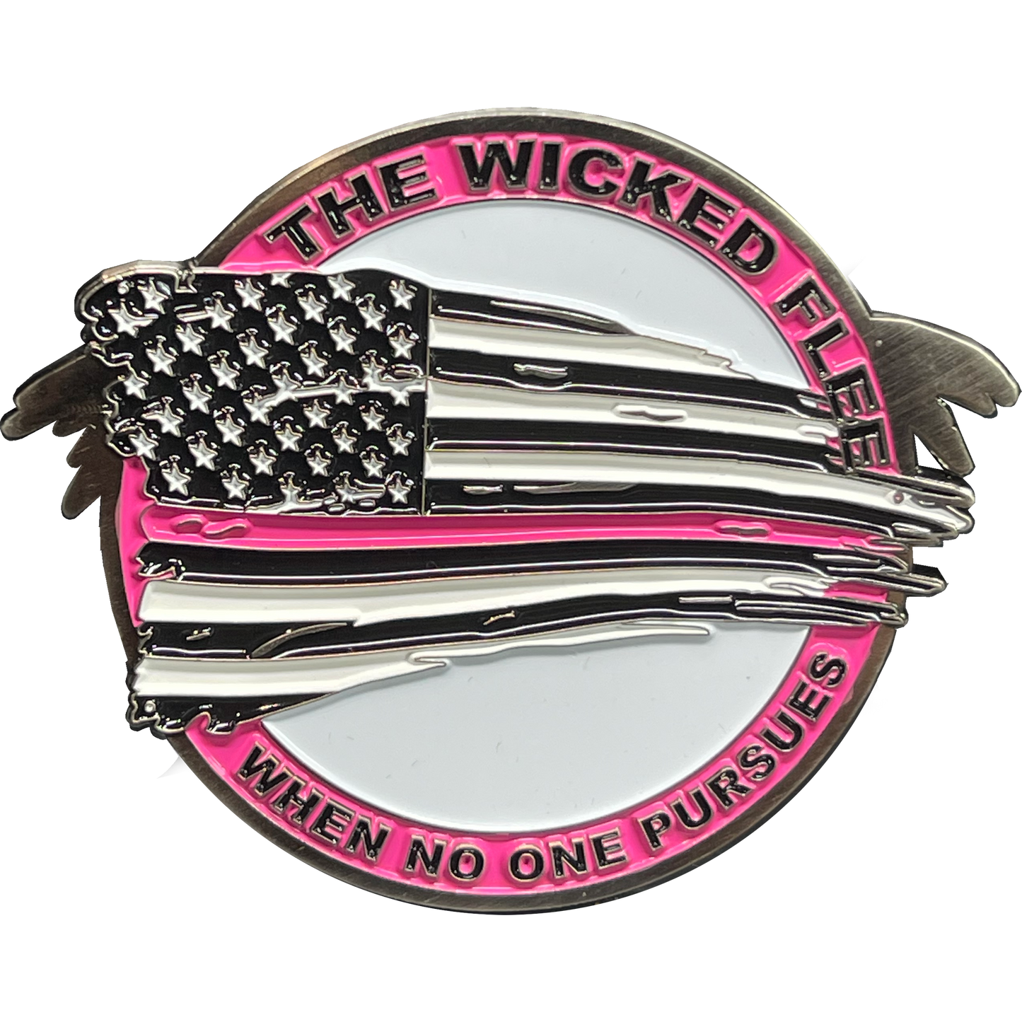 BL14-018 Thin Pink Line Flag and Eagle Breast Cancer Awareness Police Challenge Coin