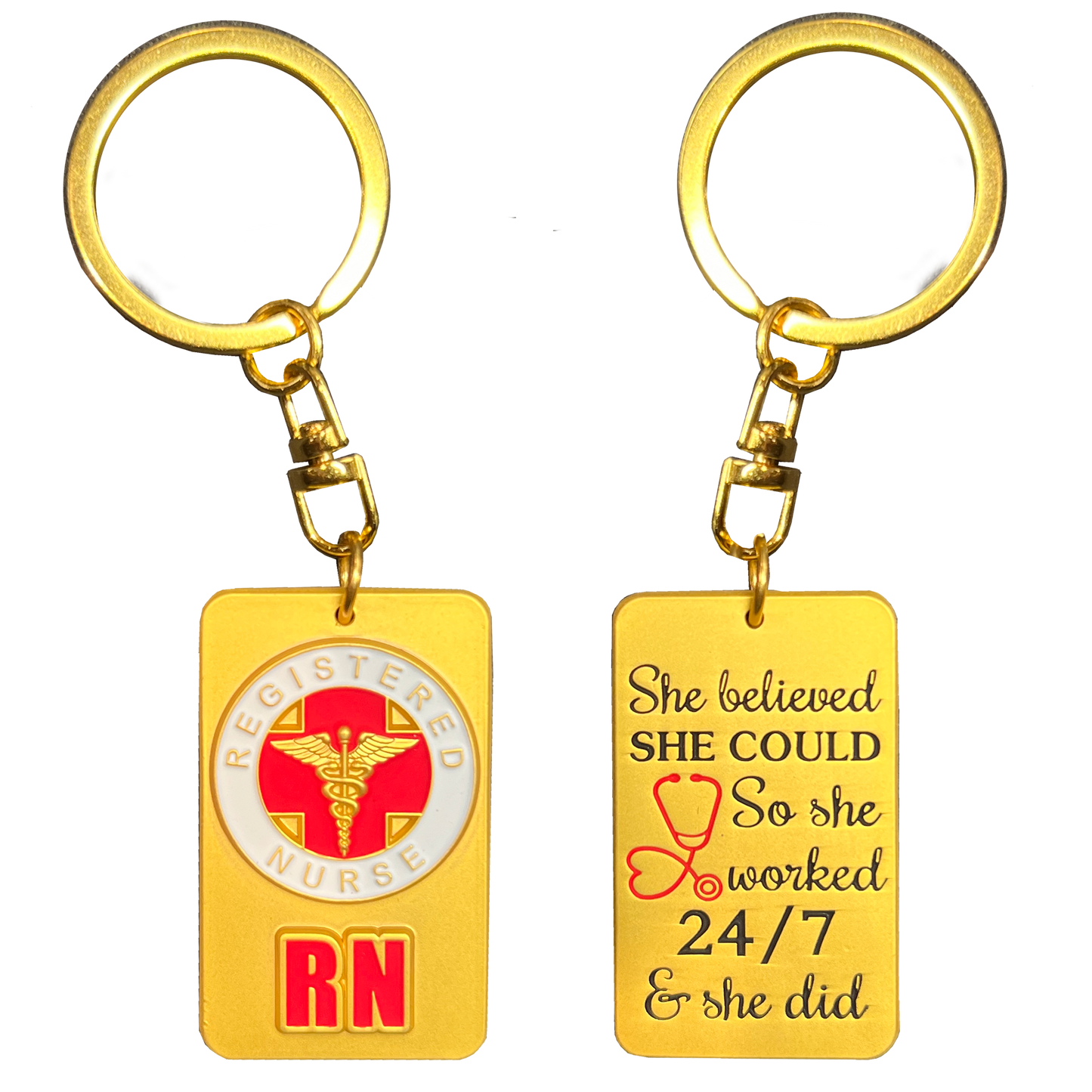 GL14-005 Registered Nurse RN She Believed She Could So She Did Keychain