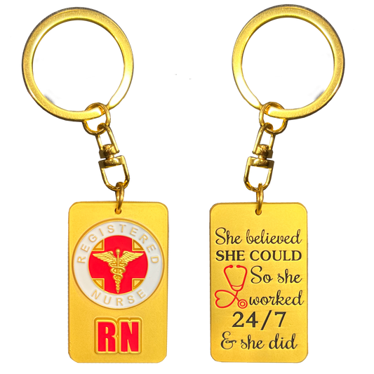 GL14-005 Registered Nurse RN She Believed She Could So She Did Keychain