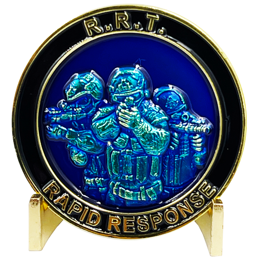 BL7-002 RRT Rapid Response Team Thin Gray Line Challenge Coin Corrections SWAT Correctional Officer