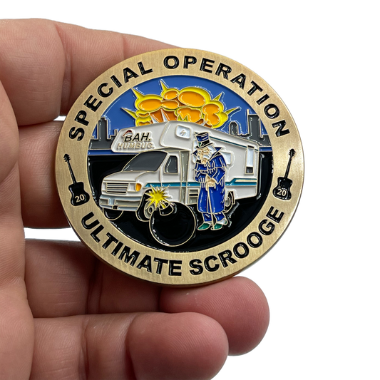 EL8-007 Ultimate Scrooge Task Force FBI ATF Special Agent Metro Nashville Police Department Challenge Coin RV Explosion 2020