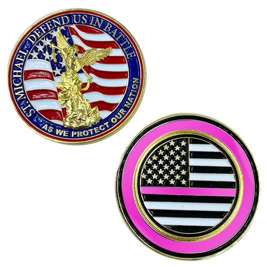 New Coins Tagged Thin Pink Line Breast Cancer Awareness Challenge Coin Americas Front 2775