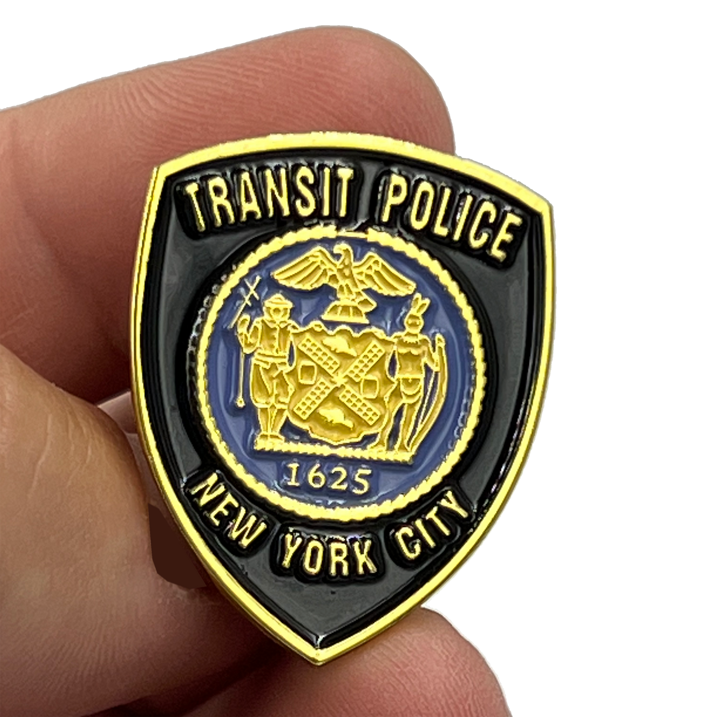 BL2-003B New York City Transit Police Patch NYPD Lapel Pin with dual pin posts