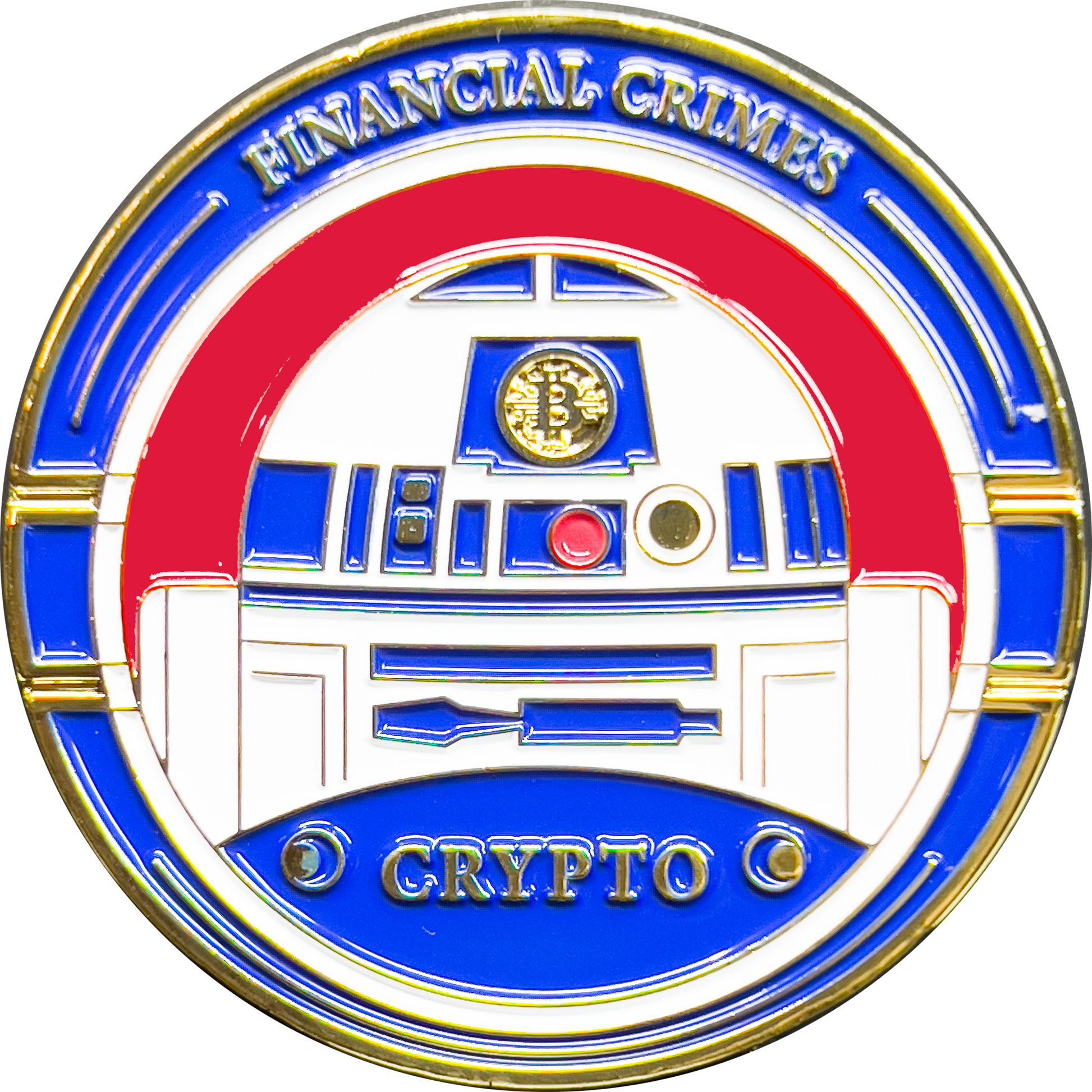 GL10 001 R2 D2 Financial Crimes Task Force Challenge Coin R2D2 HSI