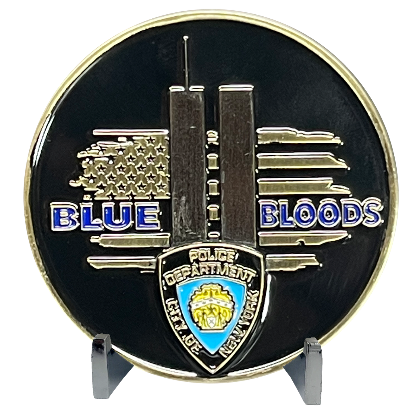 BL11-004 Blue Bloods 9/11 NEVER AGAIN September 11th 20th Anniversary NYPD Challenge Coin New York City Police