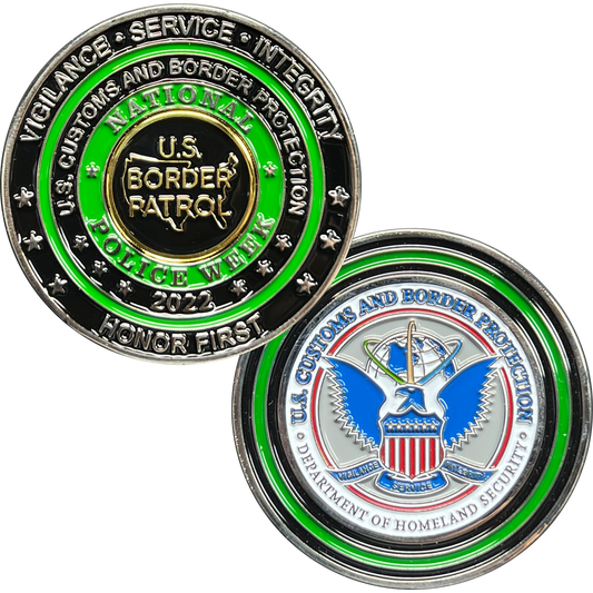 EL9-001A CBP Border Patrol Agent Commemorative America's Front Line Official Police Week 2022 release BPA