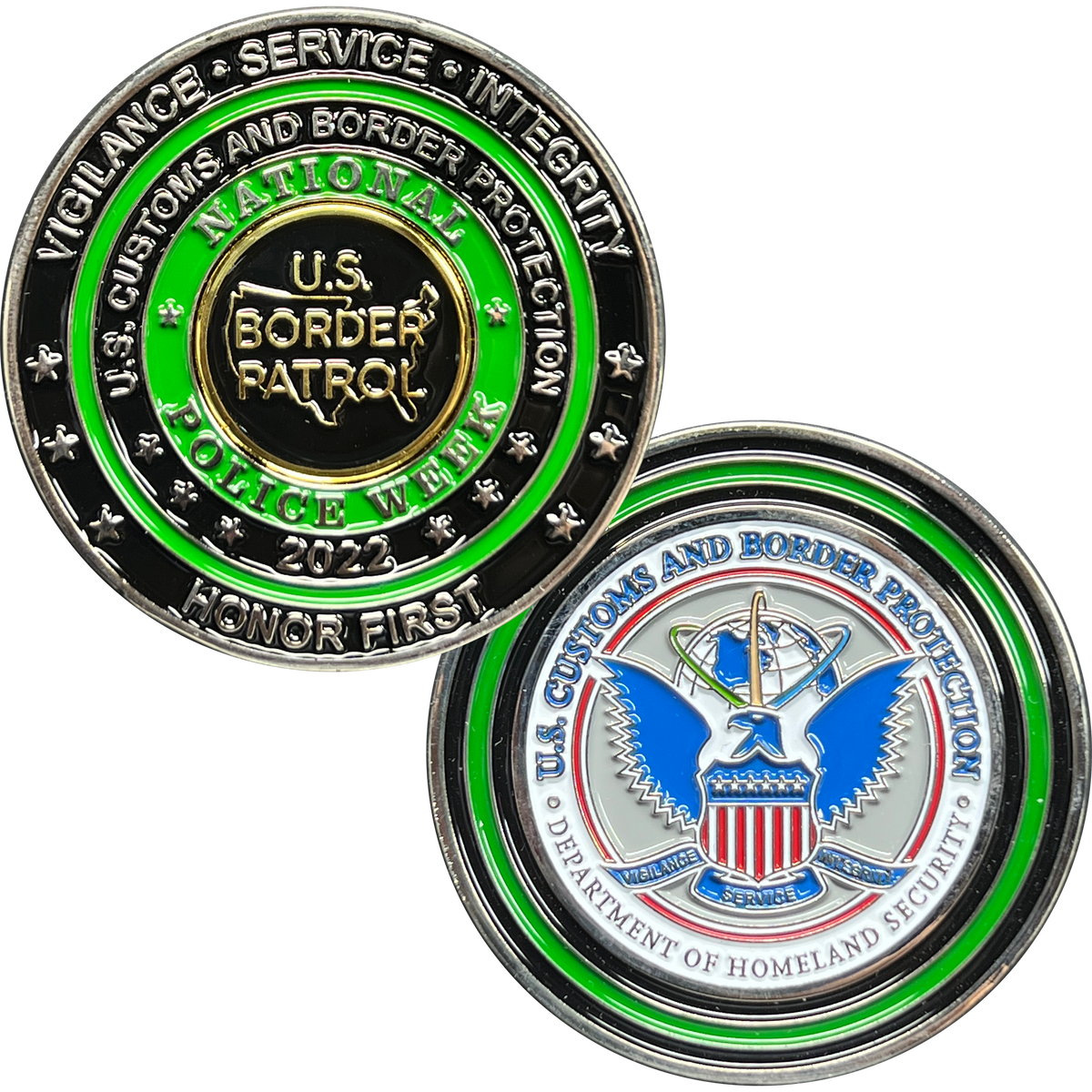 El9 001a Cbp Border Patrol Agent Commemorative Americas Front Line Of