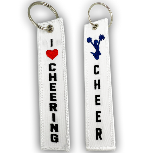 Discontinued GL8-008 Cheerleading Cheer Cheerleader Keychain or Luggage Tag or zipper pull School Spirit